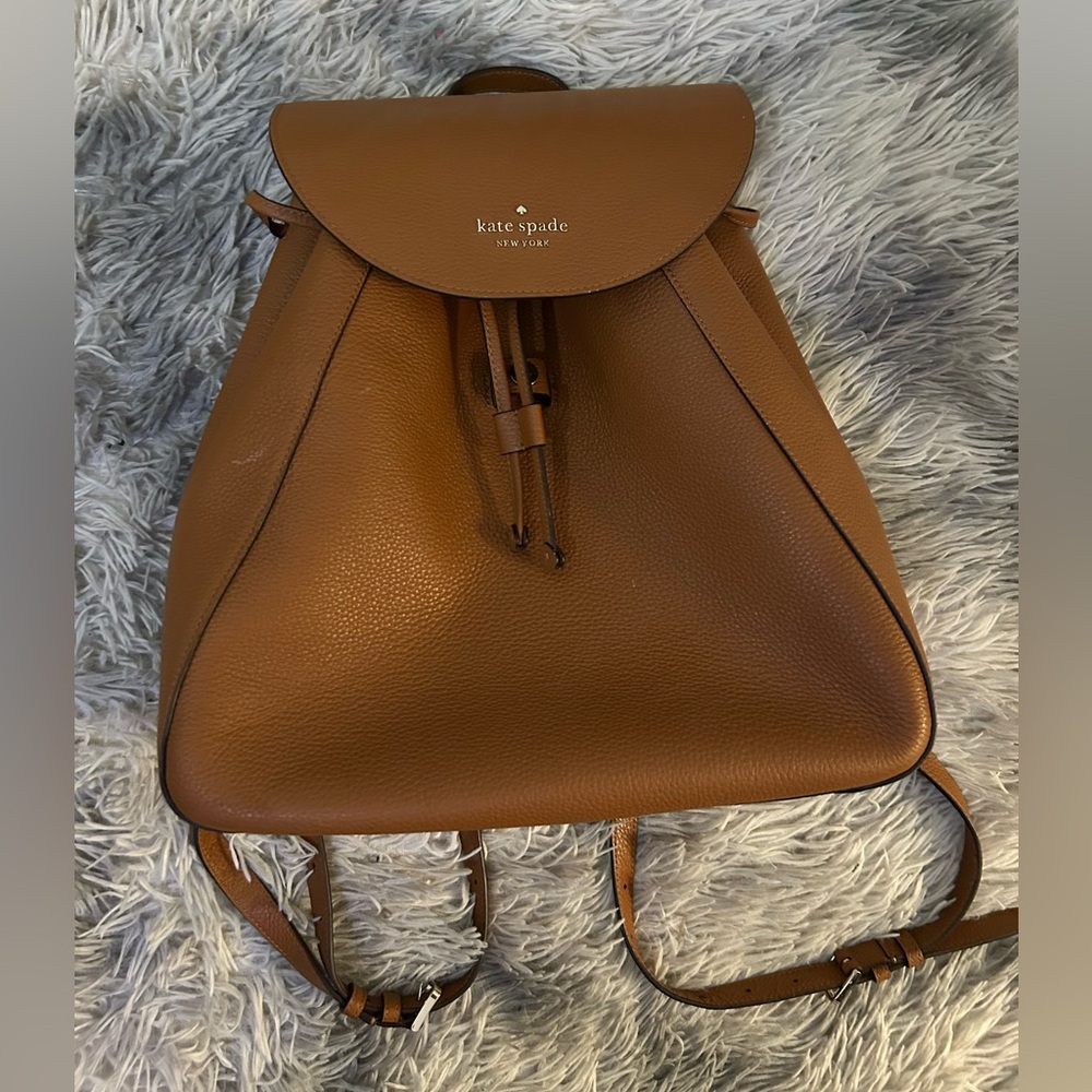 Kate Spade Brown Leather Backpack. Very good condition.